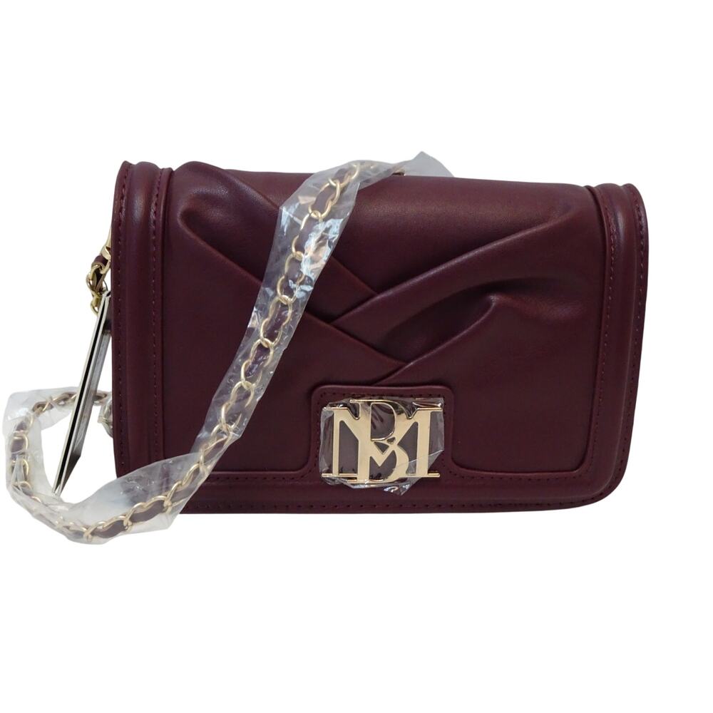 Badgley Mischka Quilted Plum Crossbody Bag NWT